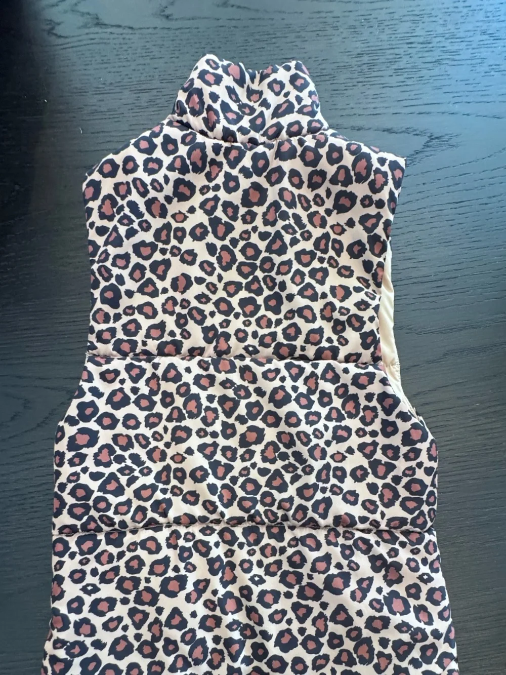 Girls Puffer Vest- Cheetah Print